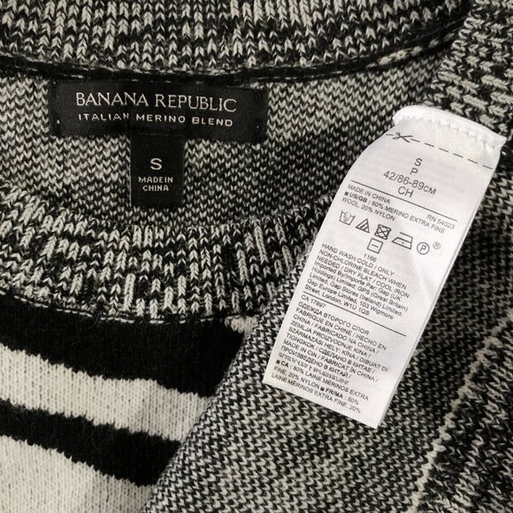 Banana Republic Womens Size S Zebra Print Merino Wool Blend Sweater - Picture 6 of 7